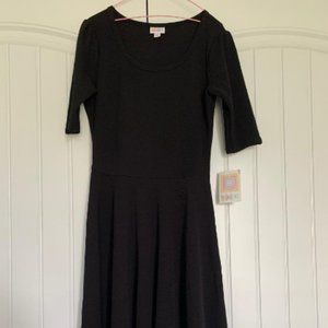 LuLaRoe NICOLE black dress A-line bottom and 3/4 sleeves NEW women size M medium